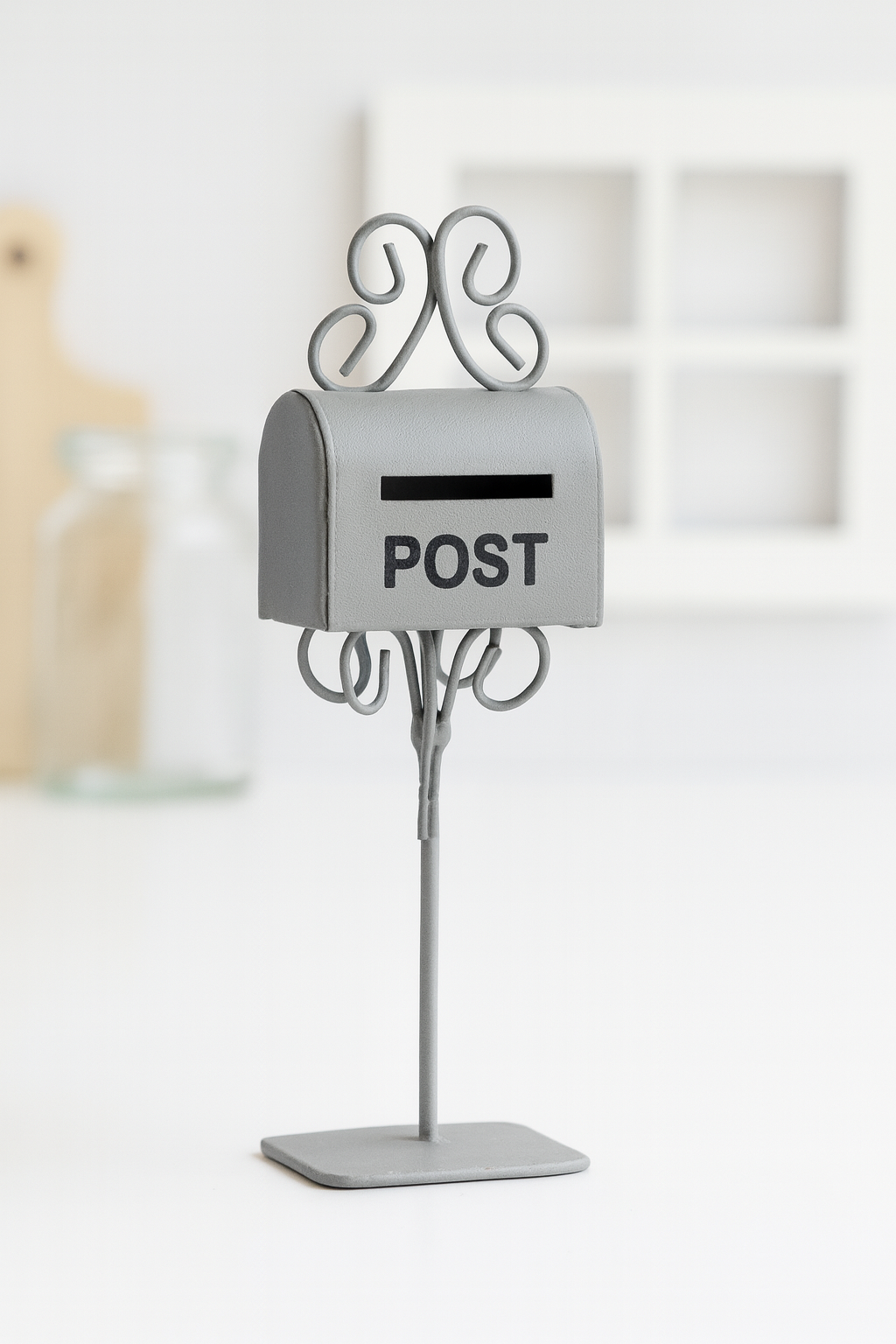 Miniatur Briefkasten „Post“ Metall 11cm – Wichtel Zubehör