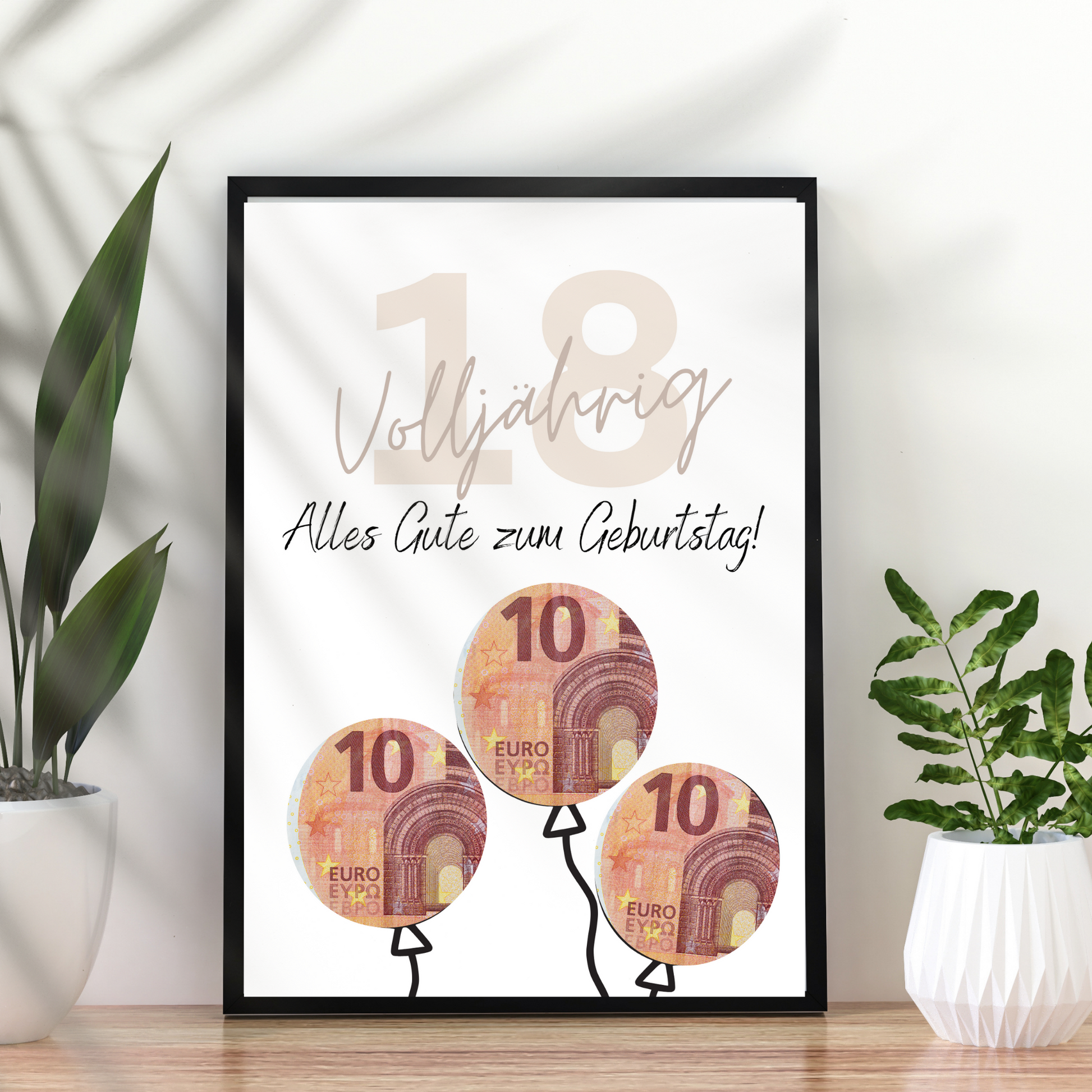 Geldgeschenk 18. Geburtstag | Digitaler Download PDF | Geschenkidee Volljährigkeit zum Ausdrucken