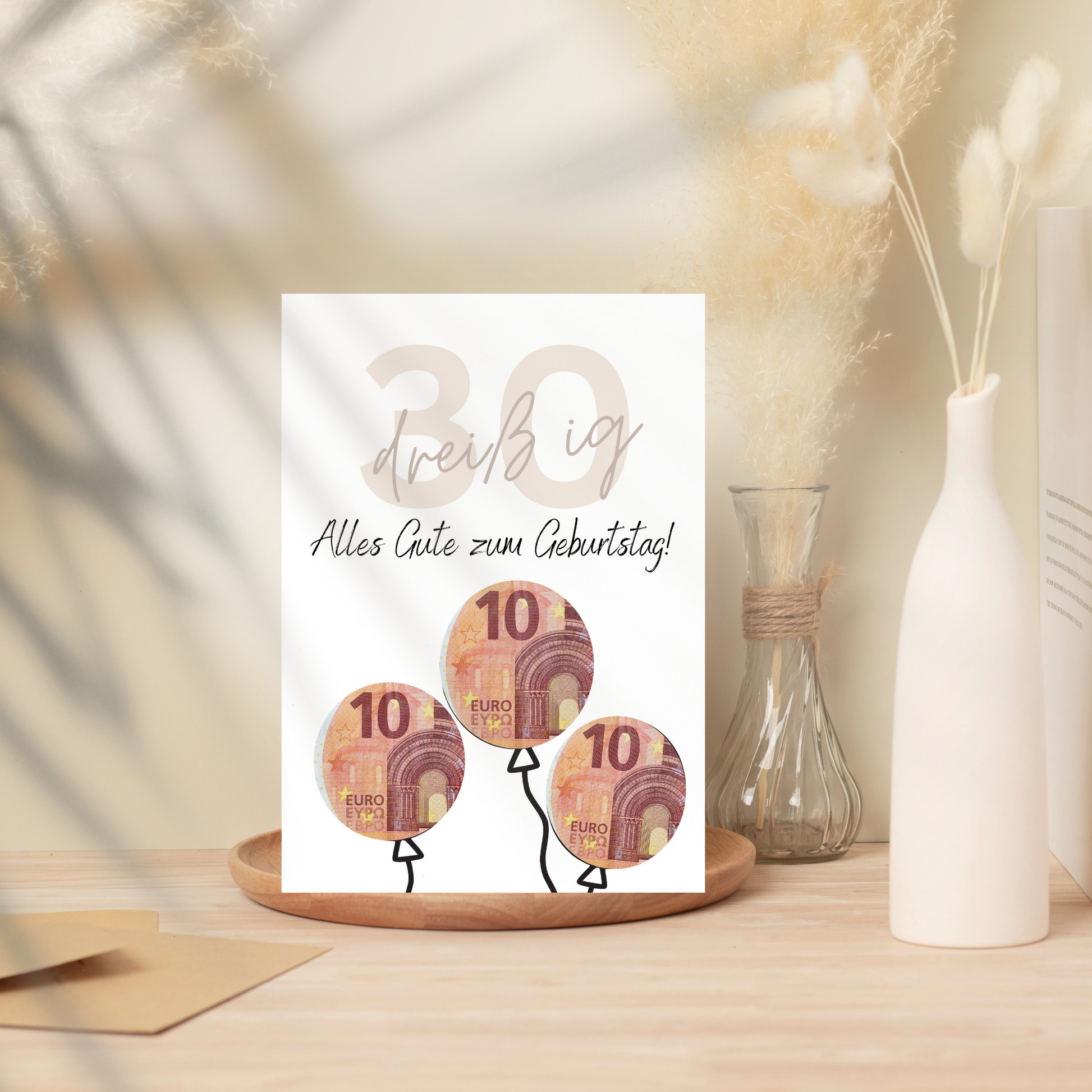 Geldgeschenk 30. Geburtstag zum Ausdrucken | Digitaler Download
