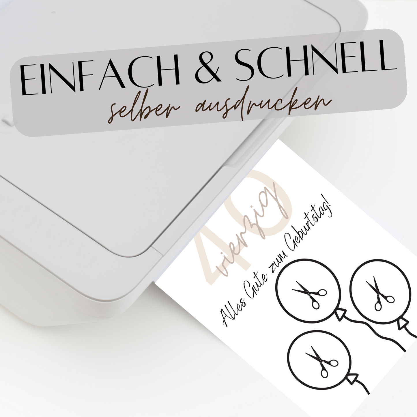 Geldgeschenk 40. Geburtstag | Geschenk zum selbst ausdrucken | Digitaler Download | Kreative Geburtstagsgeschenkidee