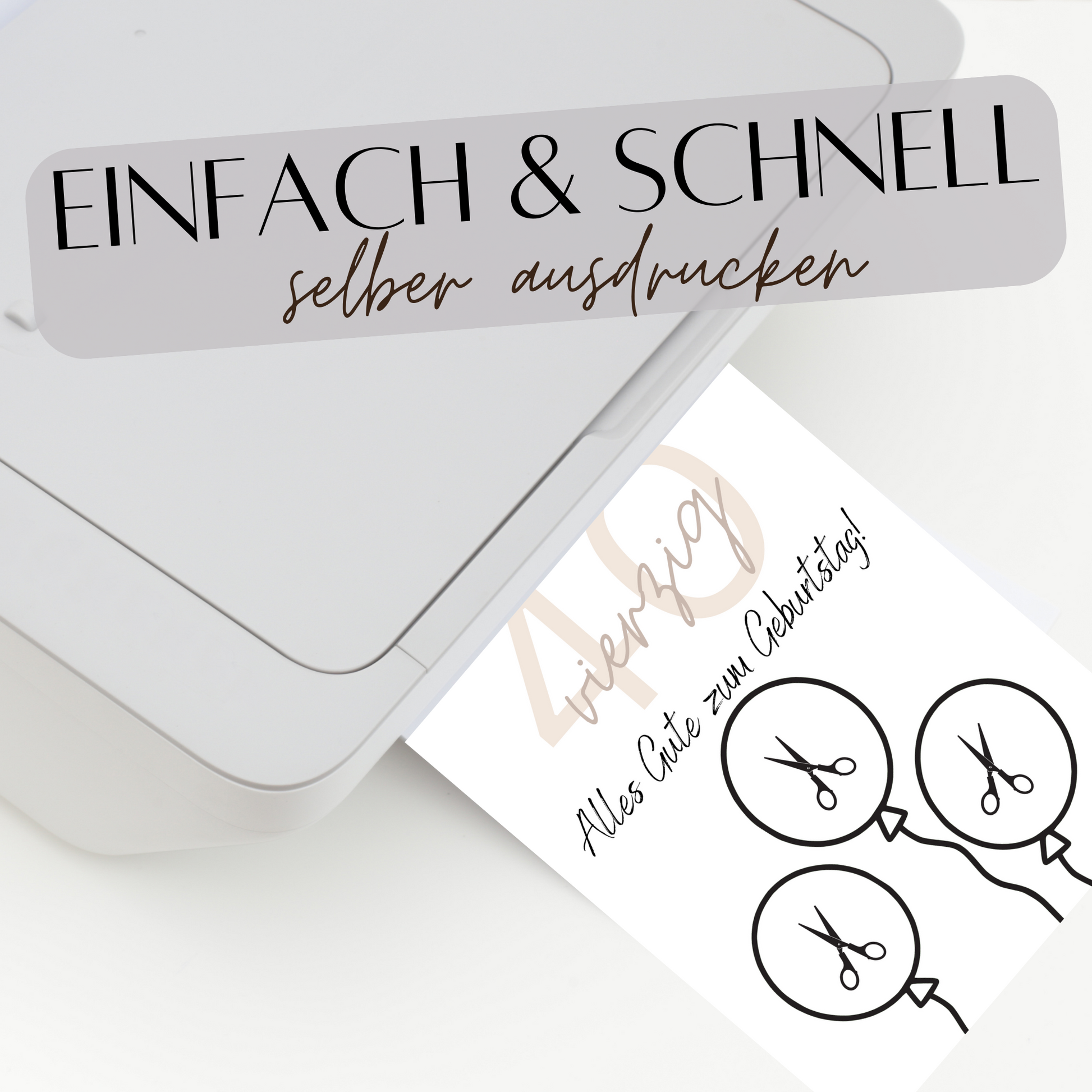 Geldgeschenk 40. Geburtstag | Geschenk zum selbst ausdrucken | Digitaler Download | Kreative Geburtstagsgeschenkidee