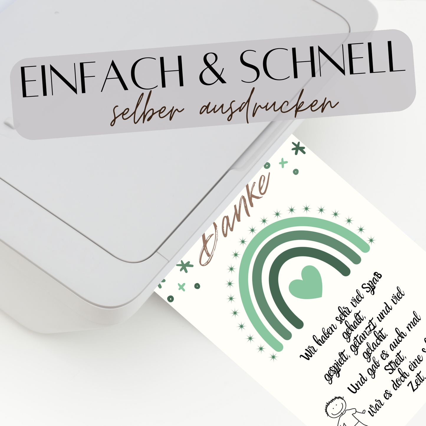 Danke Abschiedsgeschenk Erzieherin | Poster Kita Regenbogen | Digitaler Download