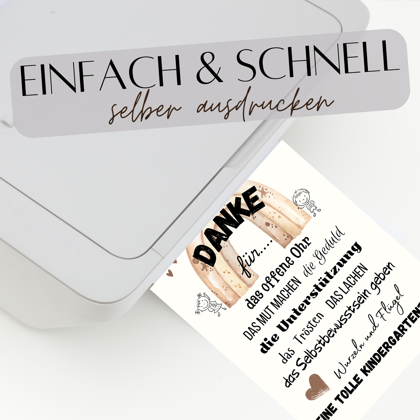 Liebevolles Abschiedsgeschenk für Erzieherin: Digitaler Download im Regenbogen-Design zum Ausdrucken. Danke Kita Poster – Last-Minute Geschenkidee!