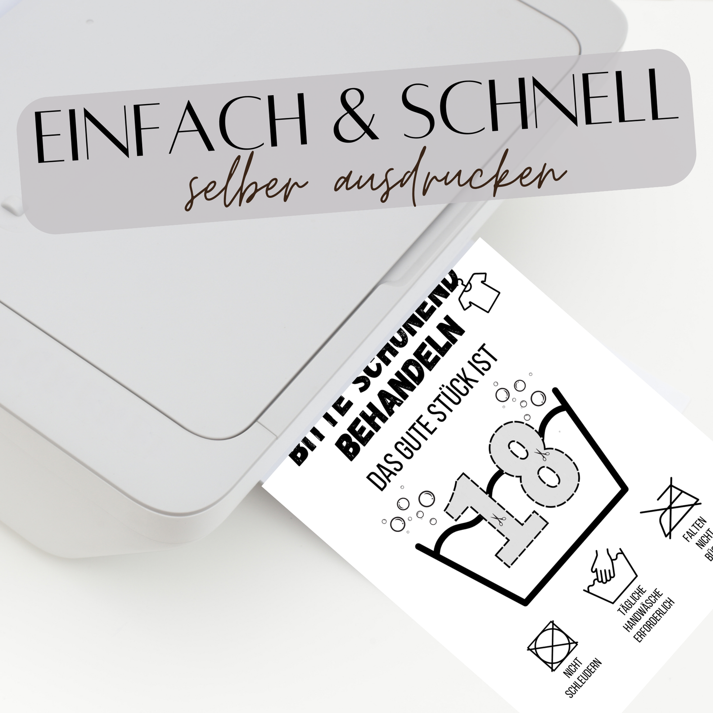 Geldgeschenk 18. Geburtstag Waschanleitung Volljährigkeit | Digitaler Download | Last-Minute DIY Geschenk