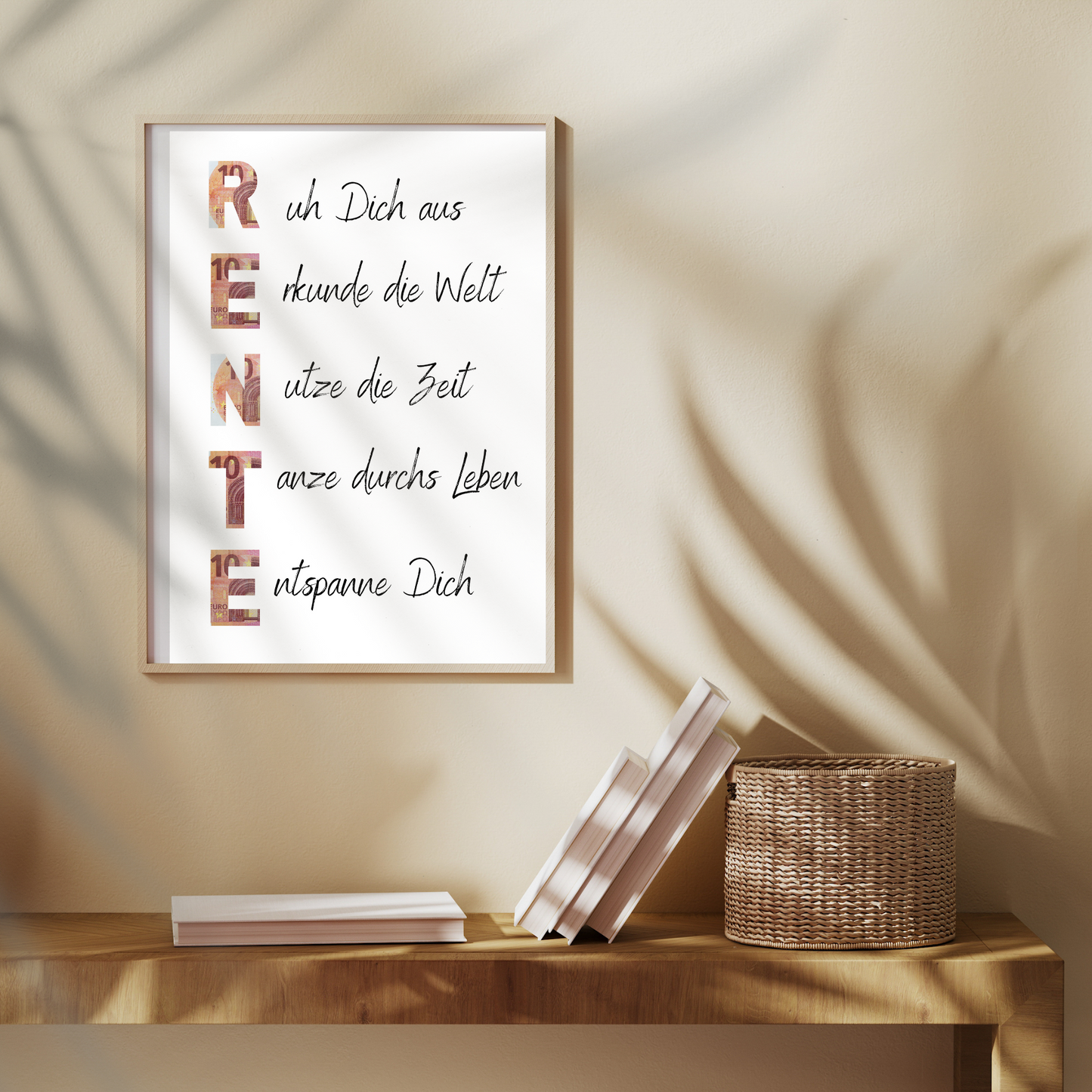 Rente Geschenkidee | Geldgeschenk Ruhestand zum Ausdrucken | Poster Ruhestand | PDF Download