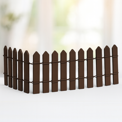Miniatur Zaun Holz 25x6,5cm – Wichtel Zubehör in weiß, natur, braun