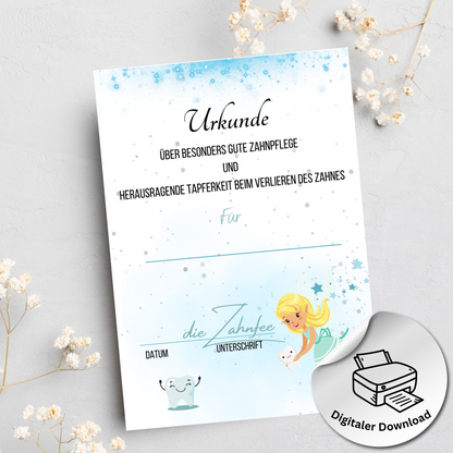 Brief von der Zahnfee – PDF Download mit Urkunde & Bastelumschlag