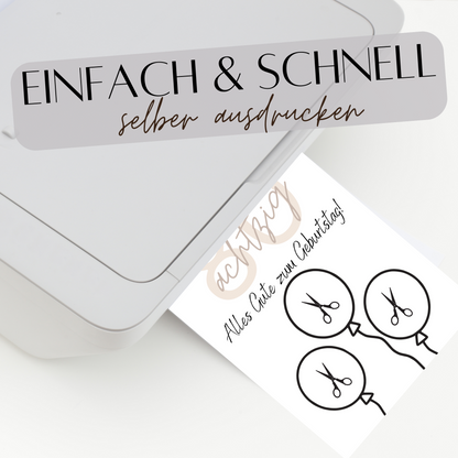 Geldgeschenk 80. Geburtstag zum selbst ausdrucken | Geschenkvorlage für Mann und Frau - Digitaler Download