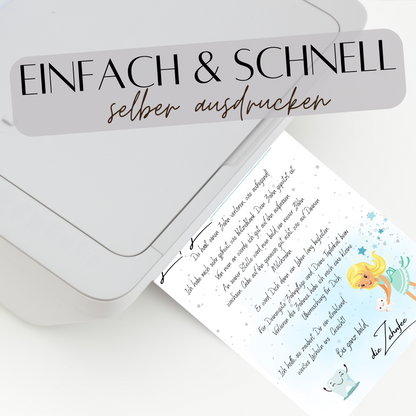 Brief von der Zahnfee – PDF Download mit Urkunde & Bastelumschlag