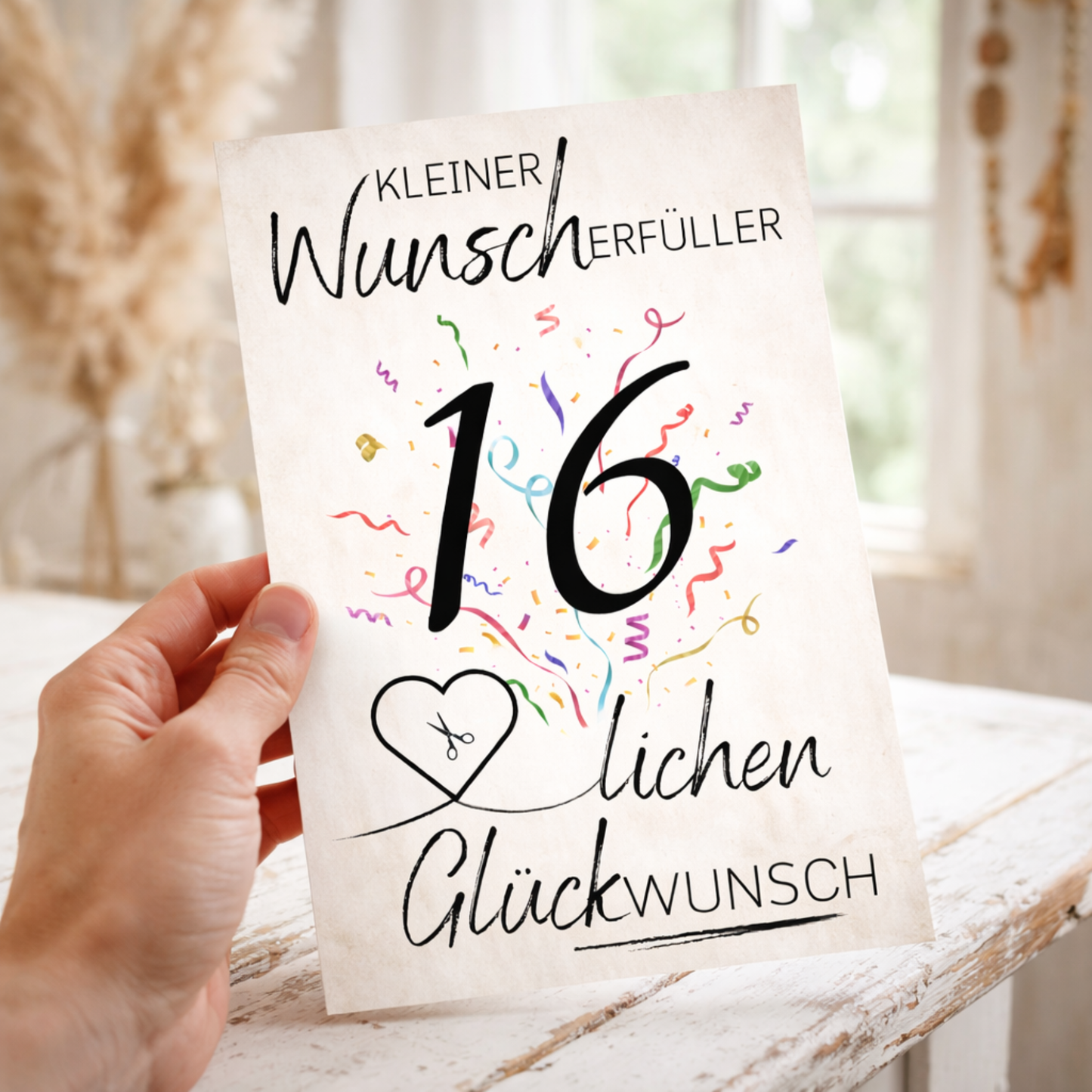 Geldgeschenk 16. Geburtstag Wunscherfüller | Digitaler Download | Last Minute Geschenkidee zum Ausdrucken
