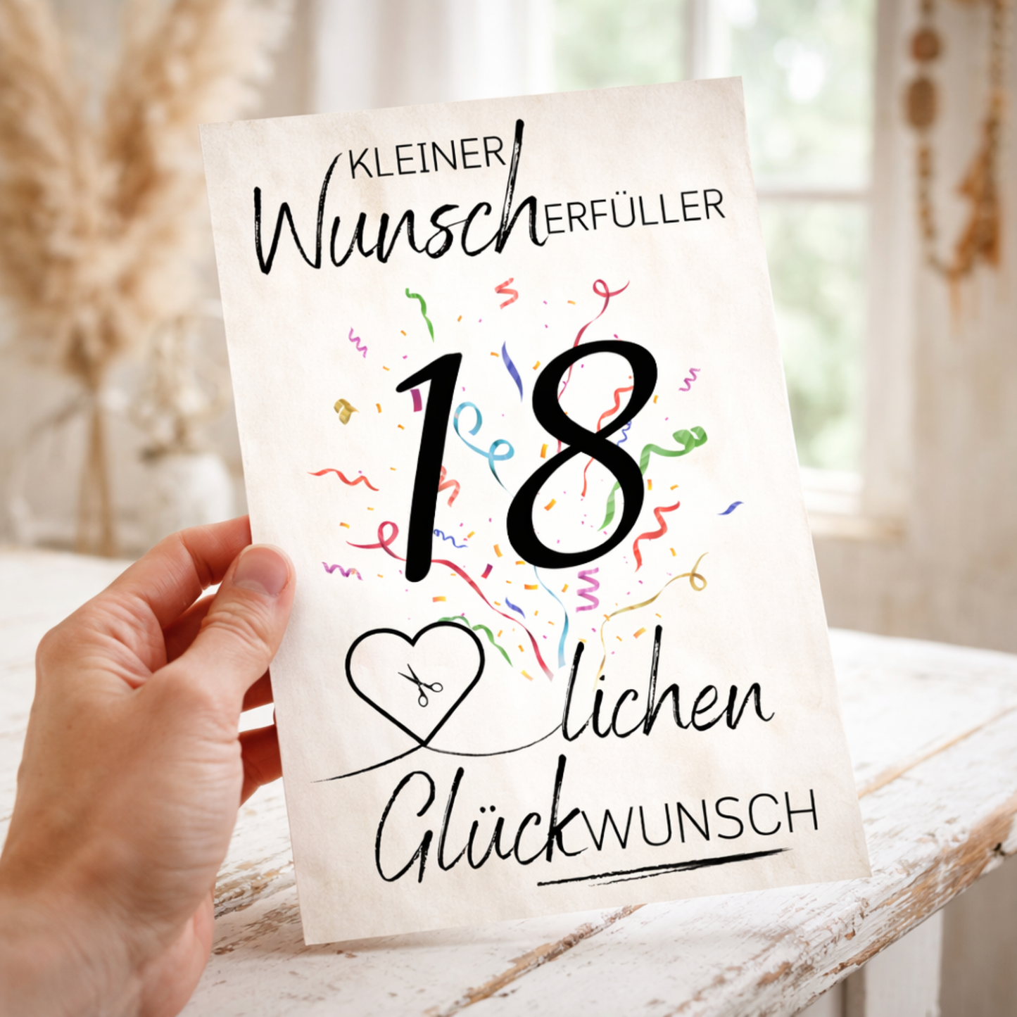 Geldgeschenk 18. Geburtstag Wunscherfüller | Digitaler Download | Last Minute Geschenkidee zum Ausdrucken