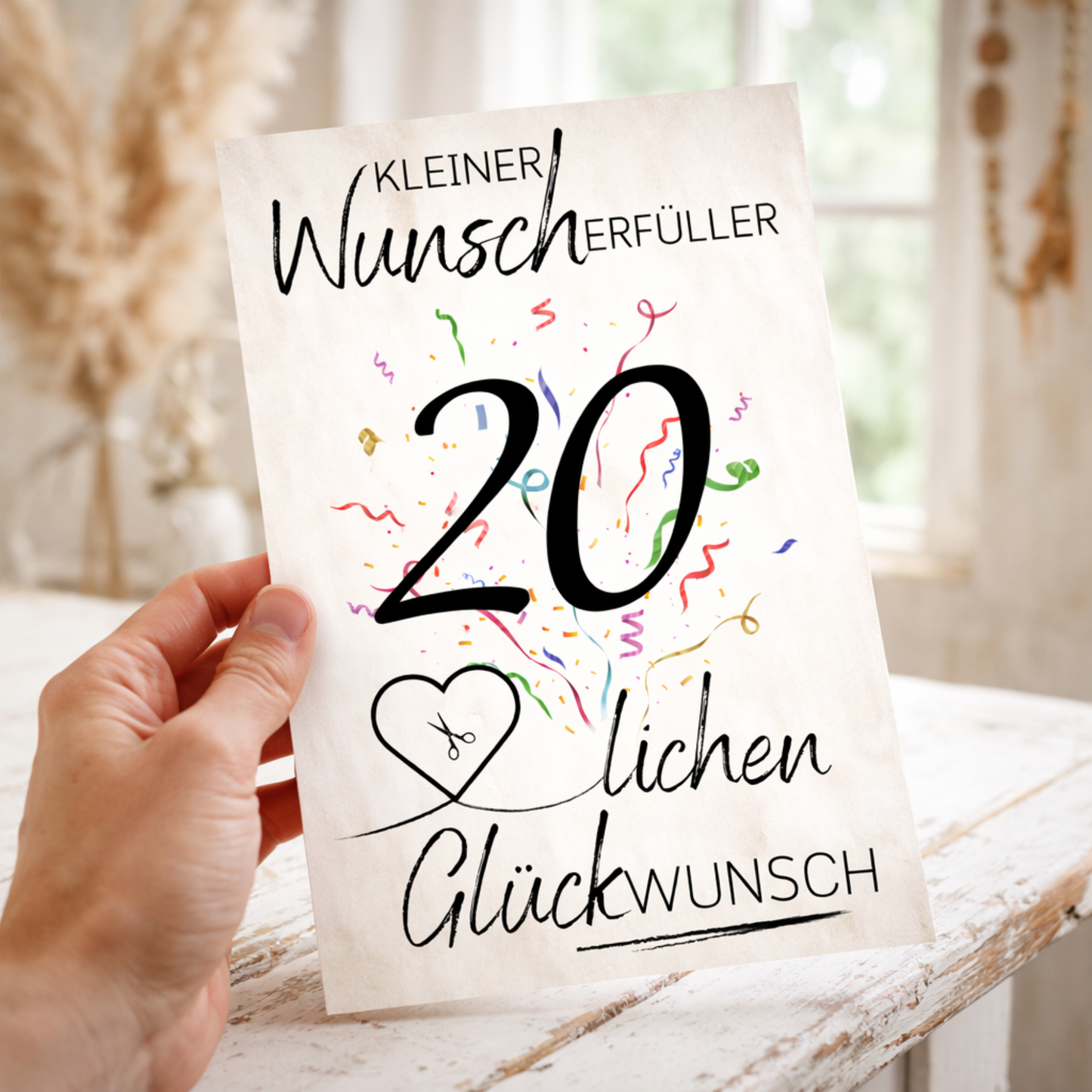 Geldgeschenk 20. Geburtstag Wunscherfüller | Digitaler Download | Last Minute Geschenkidee zum Ausdrucken