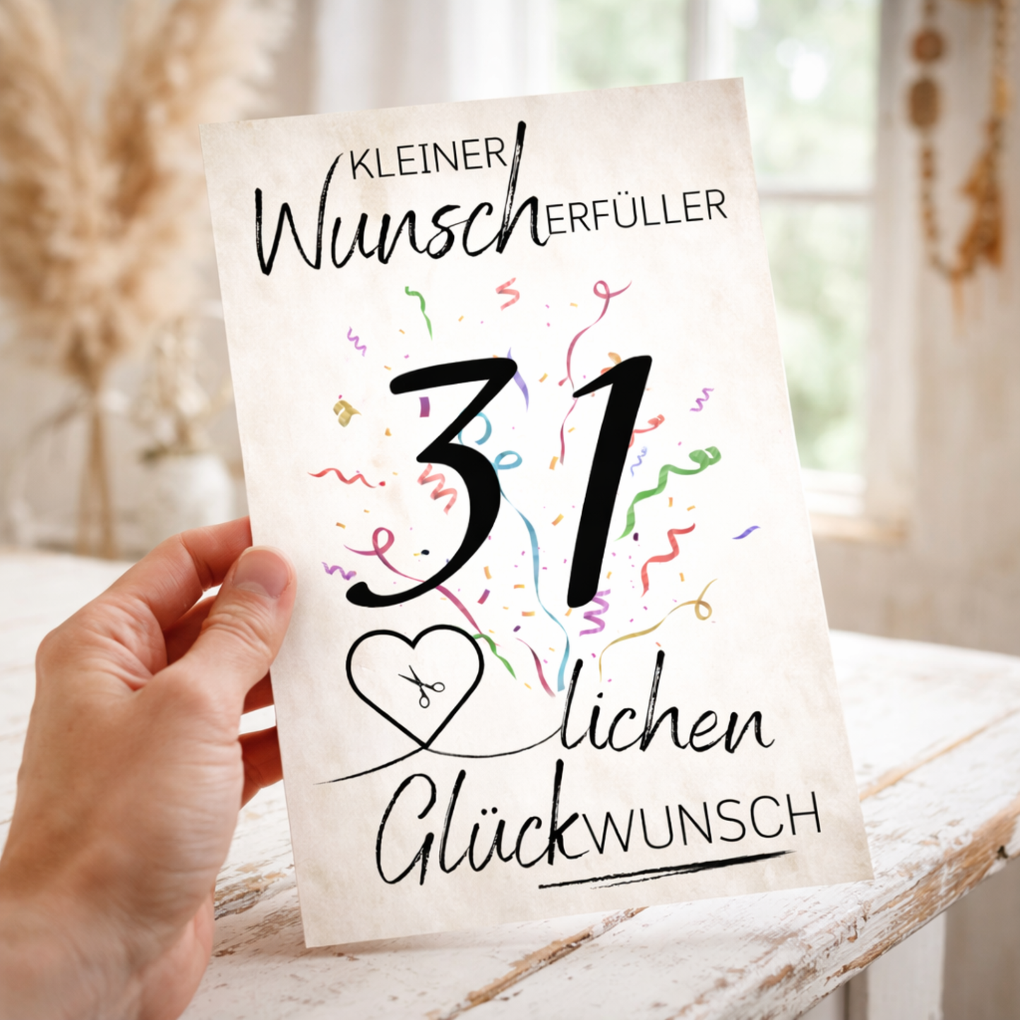 Geldgeschenk 31. Geburtstag Wunscherfüller | Digitaler Download | Last Minute Geschenkidee zum Ausdrucken