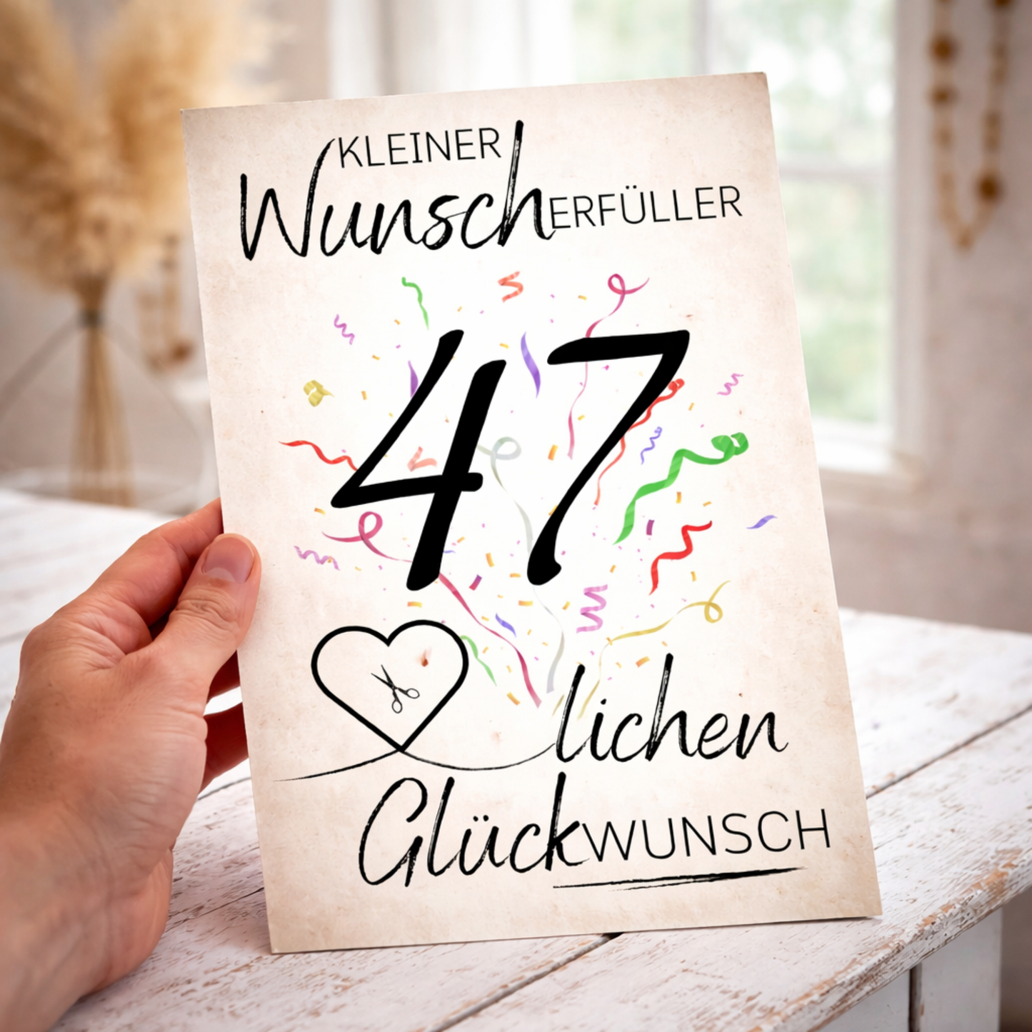 Geldgeschenk 47. Geburtstag Wunscherfüller | Digitaler Download | Last Minute Geschenkidee zum Ausdrucken