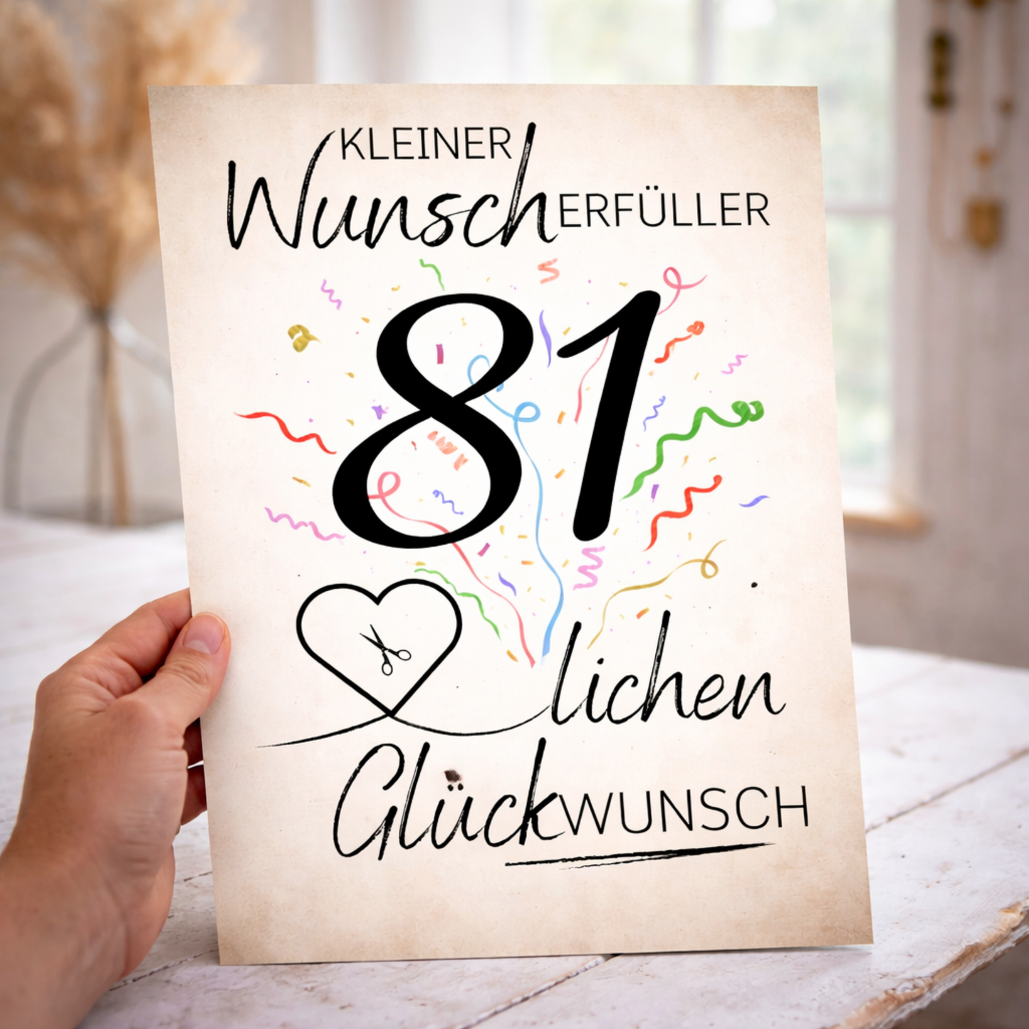 Geldgeschenk 81. Geburtstag Wunscherfüller | Digitaler Download | Last Minute Geschenkidee zum Ausdrucken