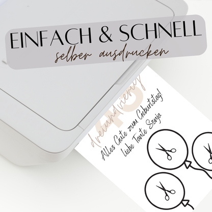 Personalisierbares Geldgeschenk zum Geburtstag mit Name & Alter. Digitaler Download zum Ausdrucken – kreatives Last-Minute-Geschenk für jeden Anlass.